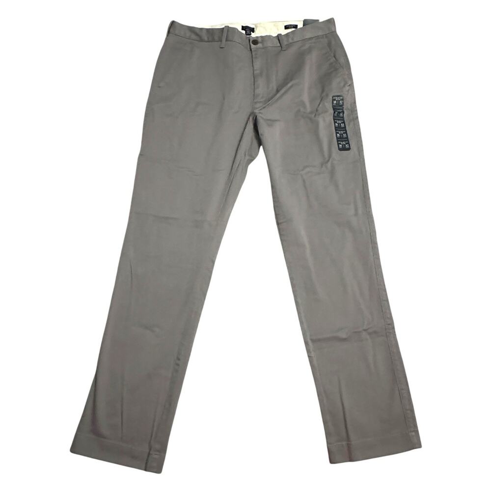J. Crew Factory Sz 35x32 Athletic Slim Fit Chino Pant Flex‎ Slate Gray NWT $80